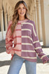 Stripe Colorblock Oversized Sweater